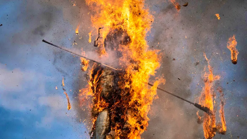 The Böögg only withstood the flames for 12 minutes and 48 seconds.