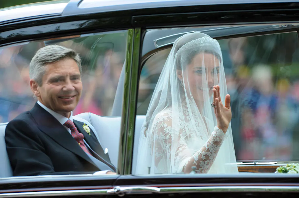 Kate al matrimonio.