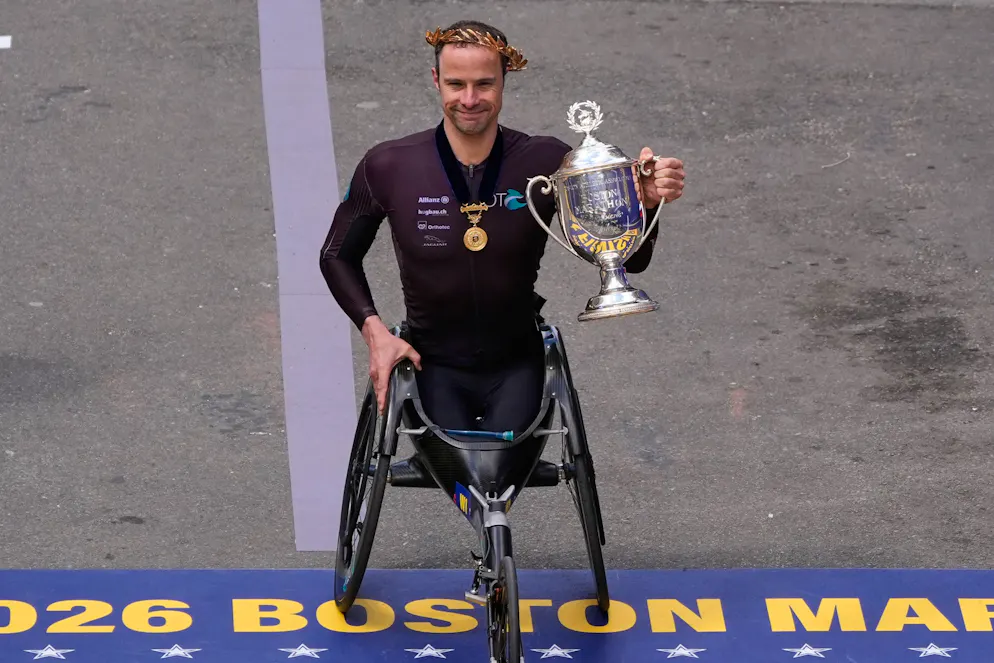 Marcel Hug a triomphé pour la neuvième fois dans les rues de Boston.