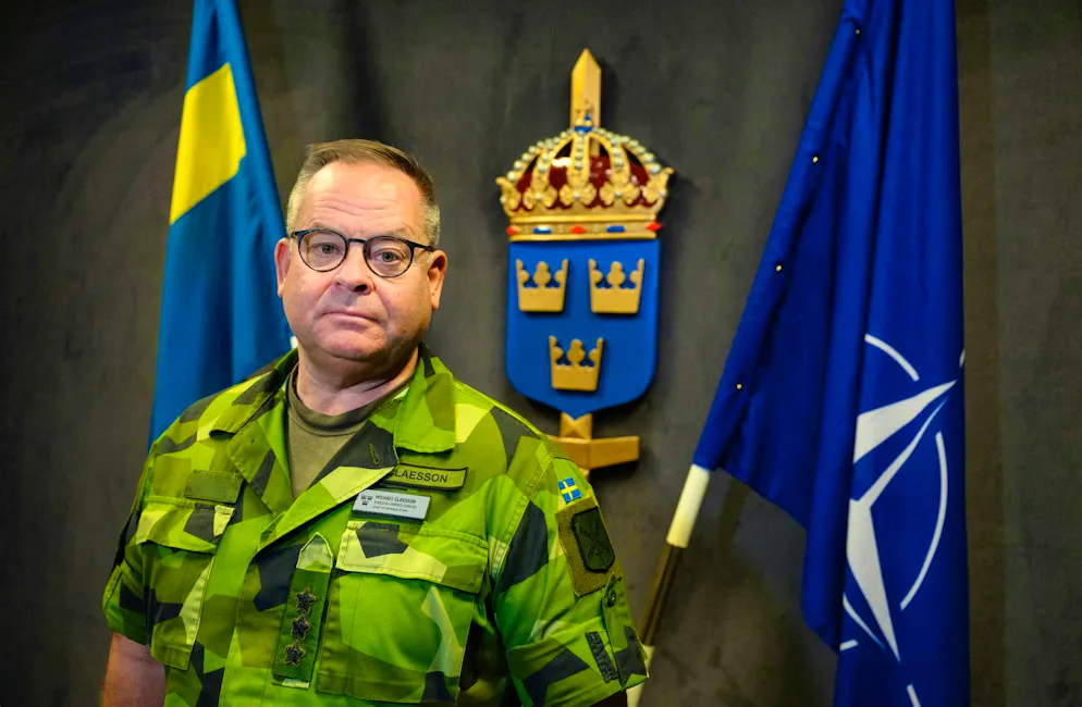 Met en garde contre les éventuels plans de Poutine en mer Baltique : le chef de l'armée suédoise Michael Claesson.
