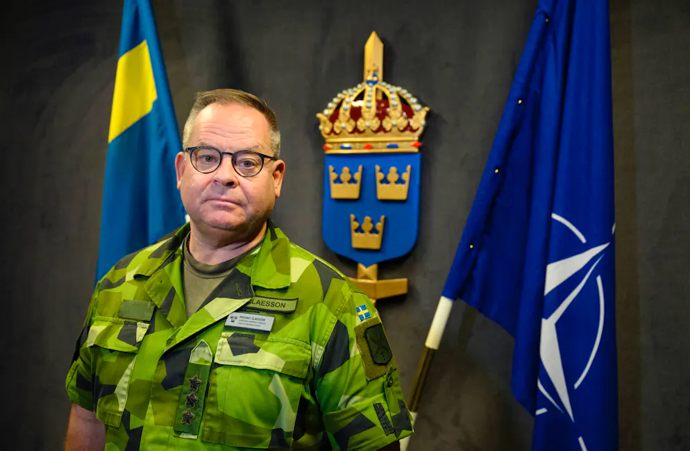 Warnt vor Putins möglichen Plänen in der Ostsee: Schwedens Armeechef Michael Claesson.