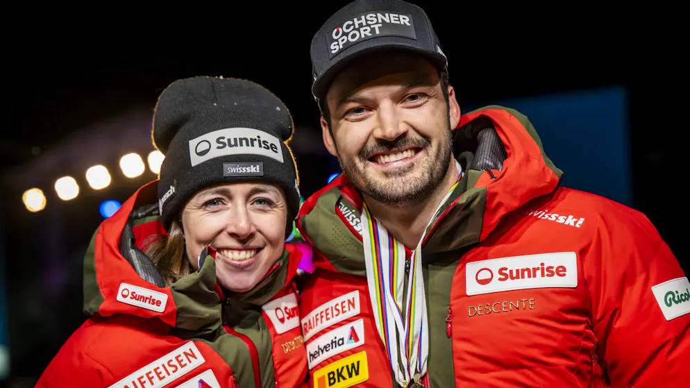 Zoé Chastan. Zoé Chastan et Loïc Meillard, avec qui elle est en couple depuis quelques années, en 2025.