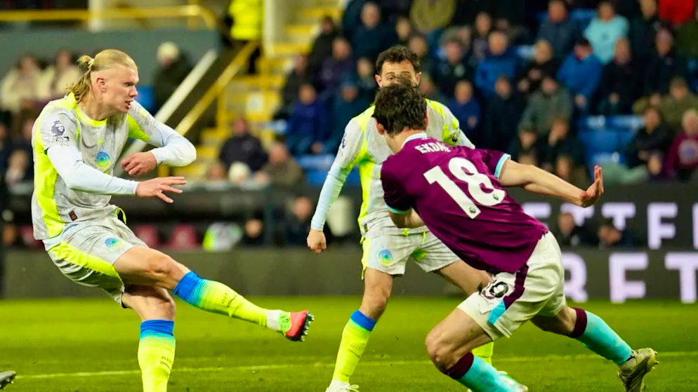 Erling Haaland scored Manchester City to victory at Burnley