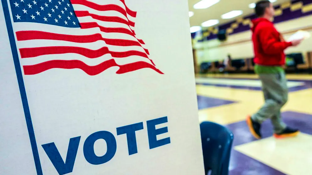 Polling station in Virginia. (April 21, 2026)