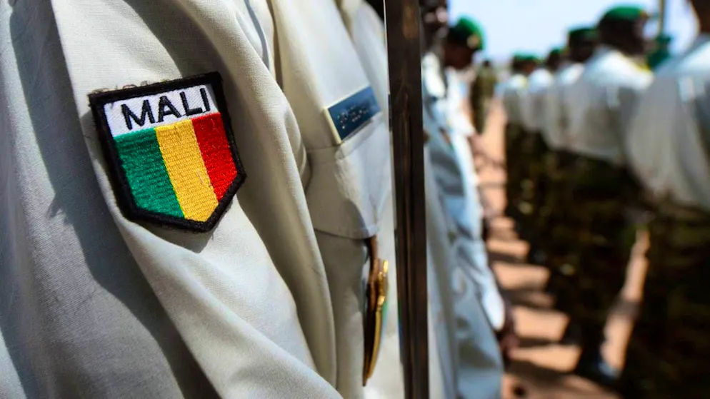ARCHIVE - Malian army soldiers stand in a training camp in Koulikoro in Mali. Photo: Peter Steffen/dpa