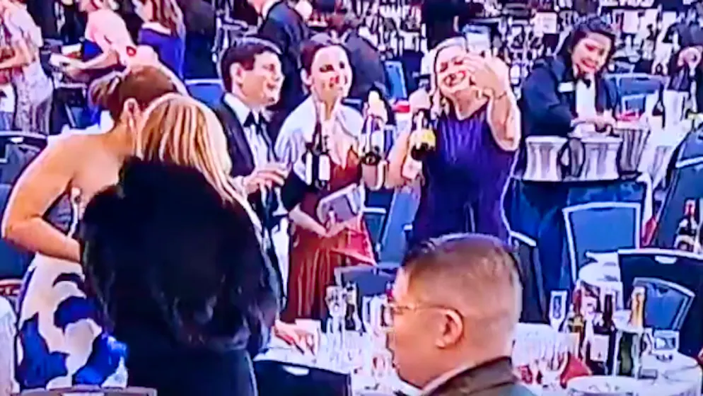 Selfies with stolen bottles. These scenes go viral away from the shots at the gala dinner