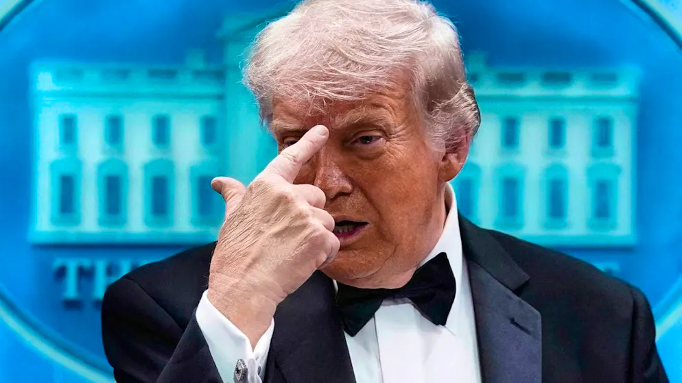 dpatopbilder - US President Donald Trump speaks after the incident at the annual White House Correspondents' Association Dinner. Photo: Jose Luis Magana/AP/dpa