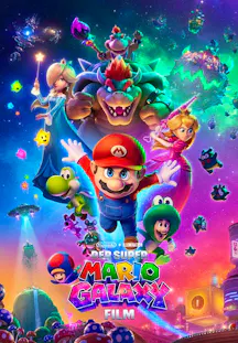 Animationsfilm Super Mario Galaxy mit Mario, Peach und Bowser im Weltraum, farbenfrohes Abenteuer im Universum
