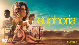 Drama-Serie Euphoria mit jungen Erwachsenen in Wüstenkulisse, Themen wie Identität und Beziehungen
