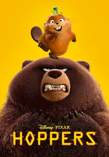 Animationsfilm Hoppers mit Biber auf Bär, bunte und humorvolle Geschichte für Kinder