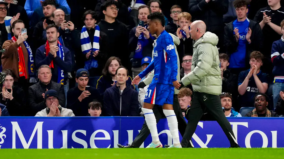 Estêvão musste im Spiel gegen Manchester United verletzungsbedingt ausgewechselt werden.