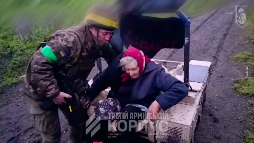 Ukrainische Technik. Roboter holen Grossmutter (77) und Haustiere aus der Todeszone