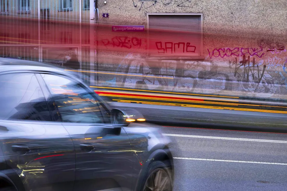 Zurich's Rosengartenstrasse is one of the busiest roads in Switzerland.