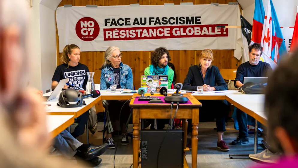 Des membres de la coalition NoG7 estiment que la mobilisation contre le sommet du G7 à Evian «ne sera pas arrêtée par une interdiction».