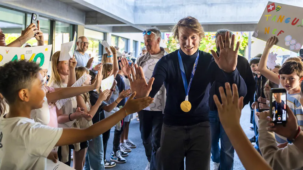 «Ça fait chaud au coeur». Veyrier en fête pour son champion olympique Tanguy Nef