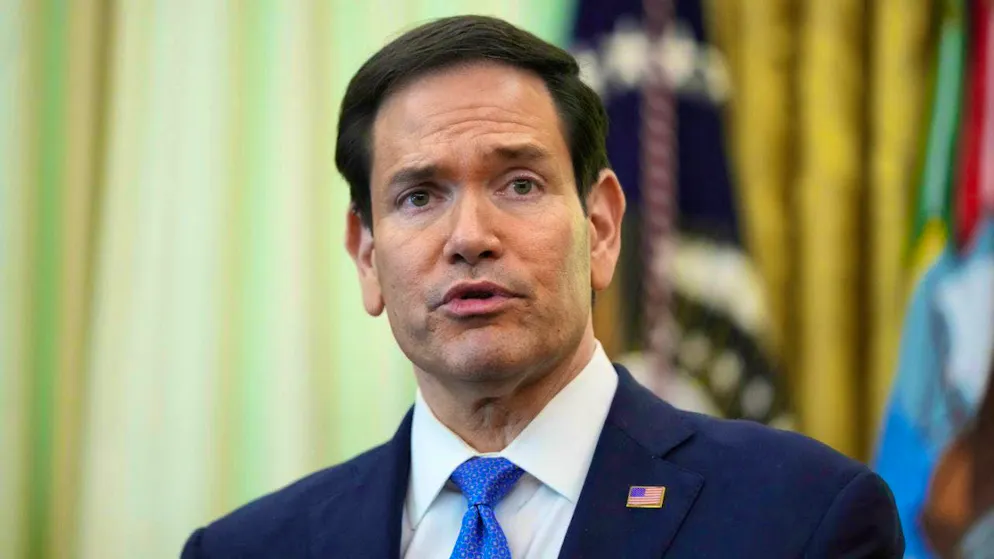 ARCHIVE - US Secretary of State Marco Rubio speaks during a meeting between the ambassadors of Israel and Lebanon in the Oval Office of the White House. Photo: Mark Schiefelbein/AP/dpa