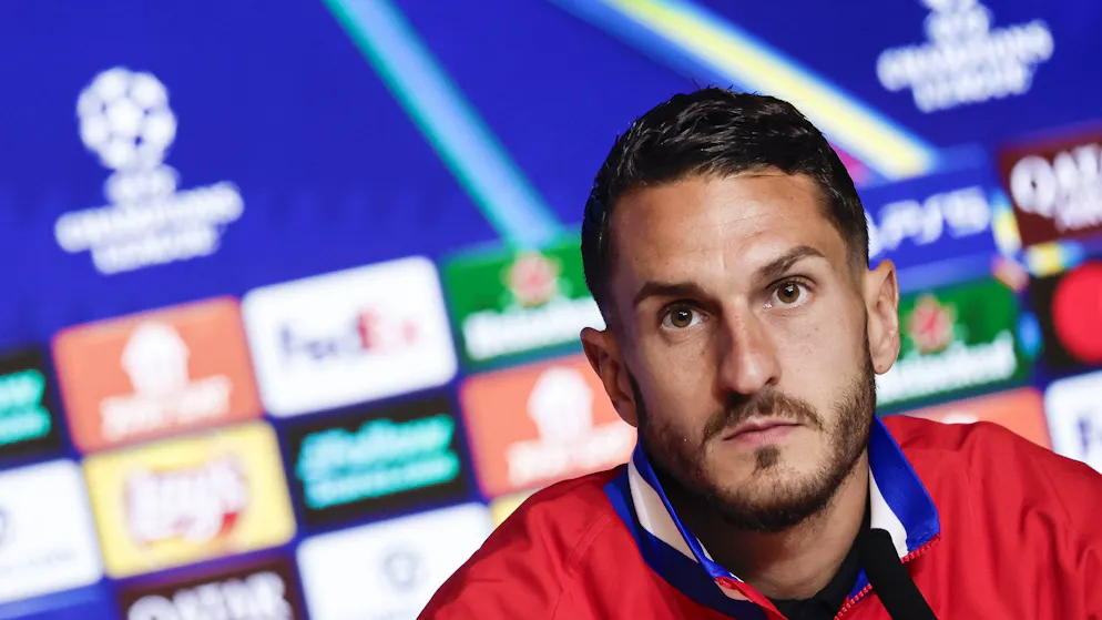 Koke, le capitaine de l'Atlético Madrid, en conférence de presse, à la veille du choc contre Arsenal.