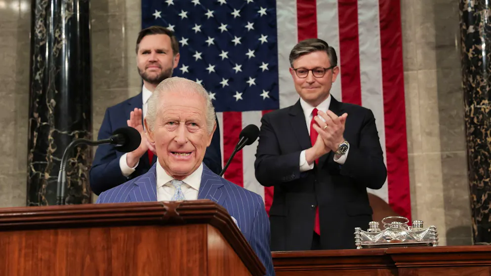 König Charles III. wehrt sich bei seiner Rede vor dem US-Kongress am Dienstag sachte gegen die Angriffe von US-Präsident Trump auf Grossbritannien und die Nato und spricht von der Bedeutung der Gewaltenteilung.