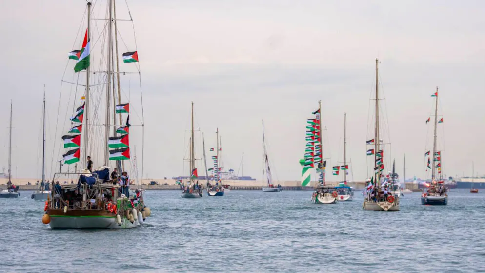 Les bateaux de la flottille pour Gaza sont partis de Barcelone (image), Marseille et Syracuse.