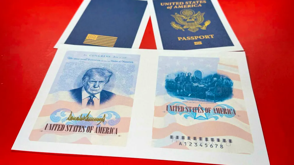 Special series of US passports: It has already made it onto the means of payment, the Kennedy Center or the annual pass for US national parks, now Donald Trump is pushing into the travel documents of willing US citizens.