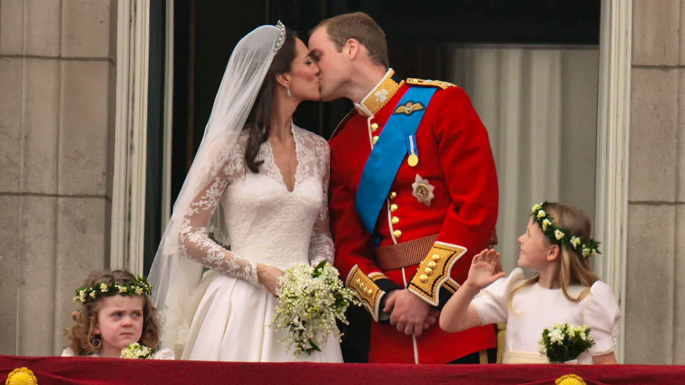 15 years ago, Prince William and Kate Middleton said "I do" in Westminster Abbey in London. They later kissed twice in a row on the balcony of Buckingham Palace.