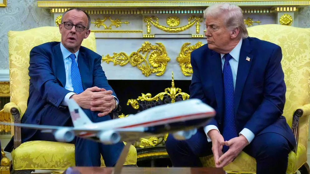 Their relationship seemed even better then: Trump (right) receives the chancellor in the White House at the beginning of March.