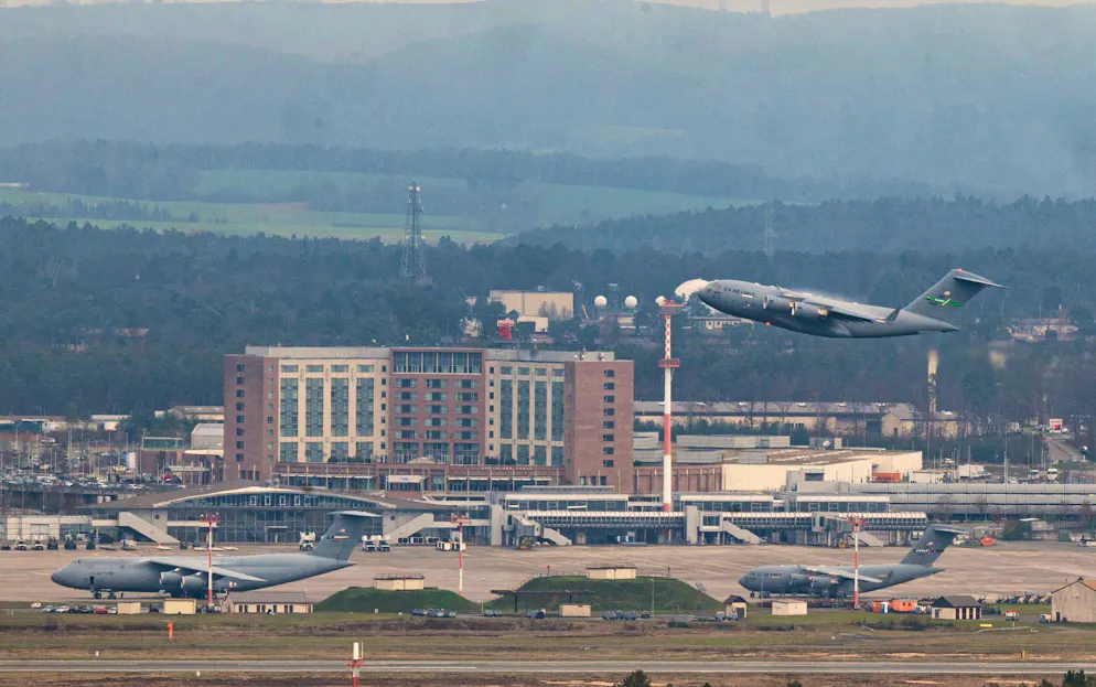 US-Luftwaffenstützpunkt in Ramstein: Führende Republikaner zeigen sich besorgt über den geplanten Teilabzug aus Deutschland.