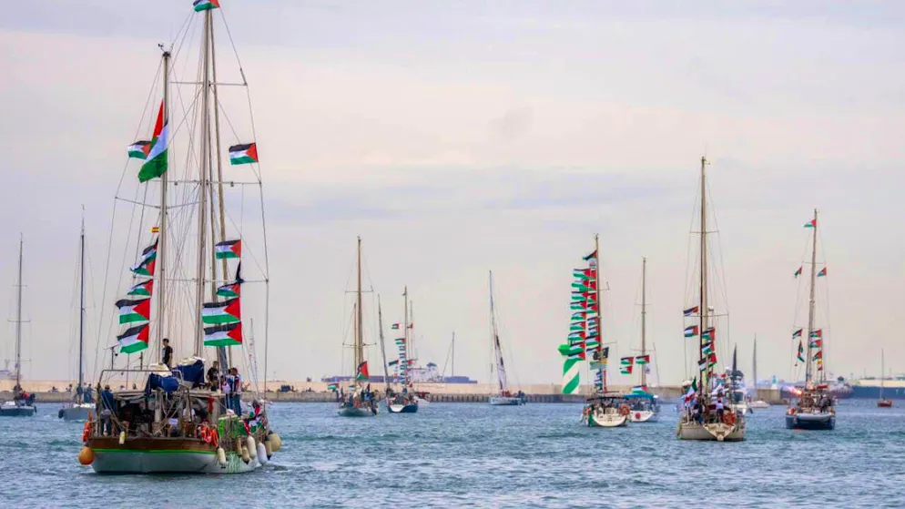 ARCHIVE - Boats with activists and humanitarian aid for the Palestinians in the Gaza Strip. Photo: Joan Mateu Parra/AP/dpa/Archive image