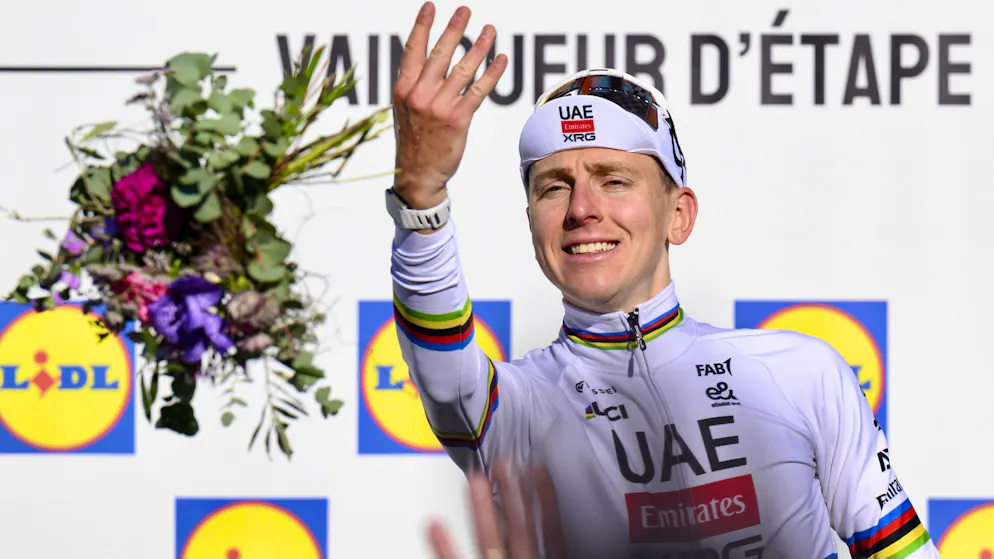 Tadej Pogacar a, comme la veille, remporté la 2e étape du Tour de Romandie jeudi à Vucherens.