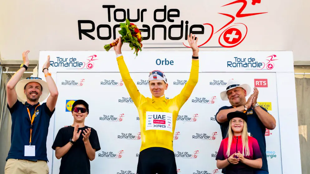 Tadej Pogacar a bien aimé le sprint à Orbe, même s'il a pris la 4e place