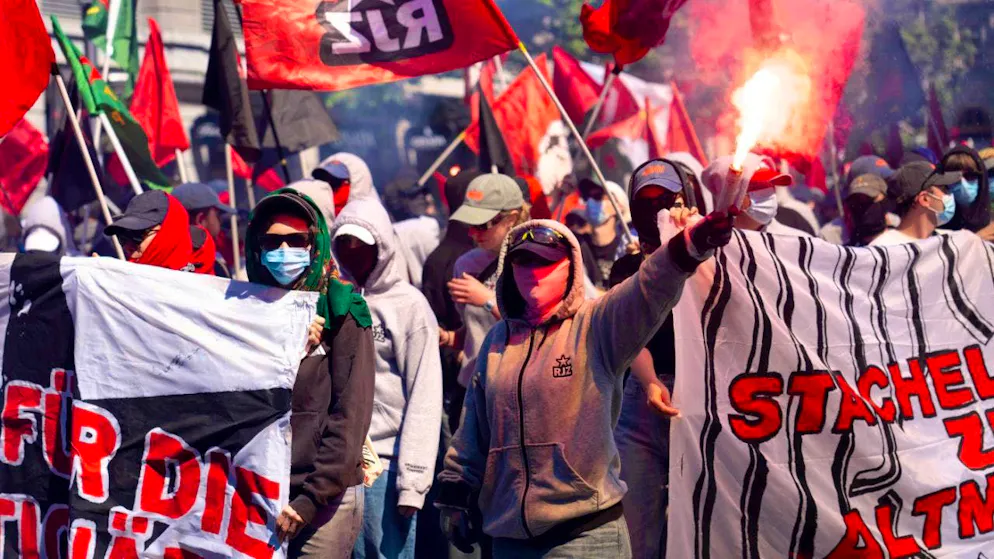 An unauthorized demonstration in Zurich kept the police on their toes on 1 May.