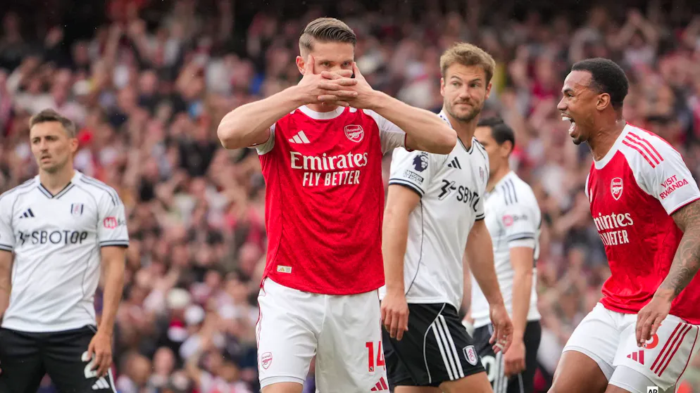 Arsenals Viktor Gyökeres war beim 3:0 gegen Fulham mit einem Doppelpack und einer Torvorlage der Mann des Spiels.