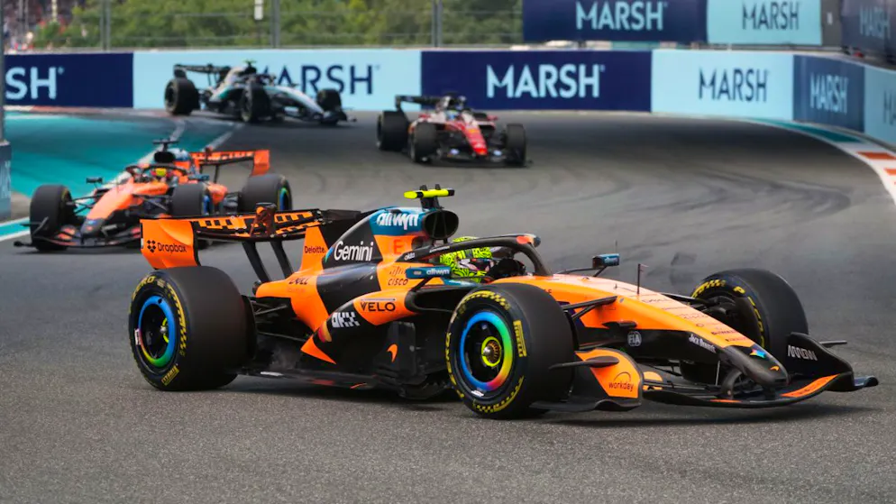 Dem britischen Formel-1-Weltmeister Lando Norris gelingt im Sprintrennen in Miami ein Start-Ziel-Sieg.