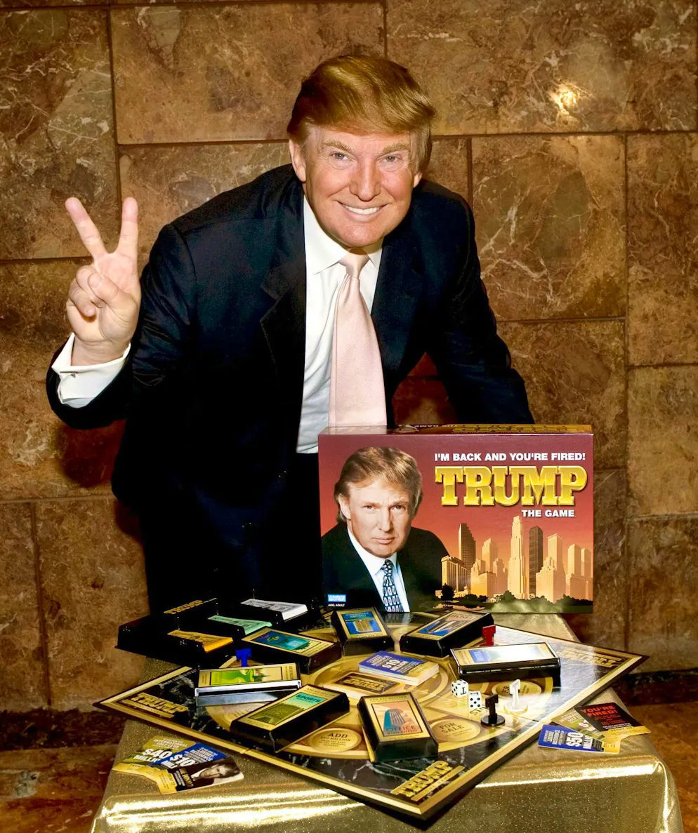 August 18, 2004: Donald Trump promotes "Trump - The Game" in New York. Does he know the rules better than the UN?