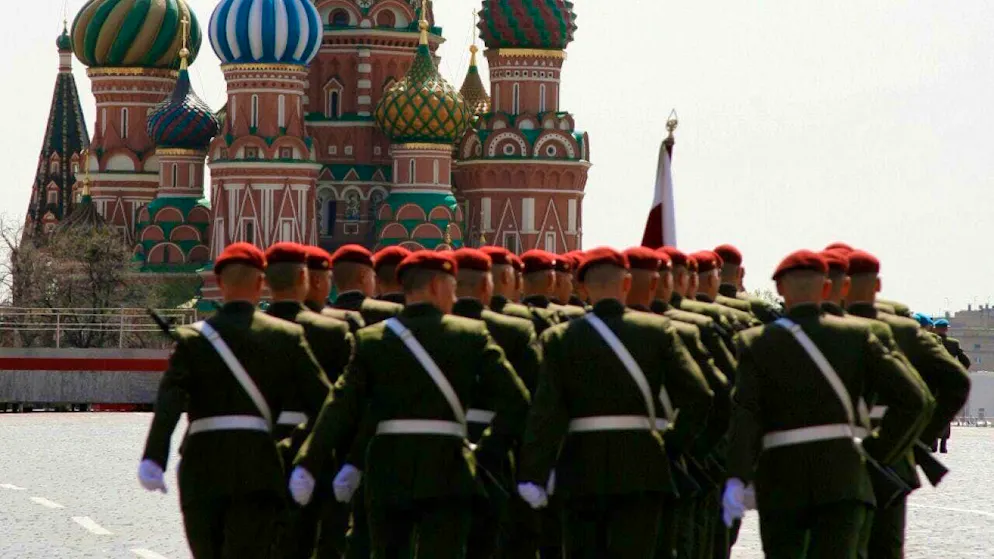 War veterans on Red Square in Moscow. (archive picture)