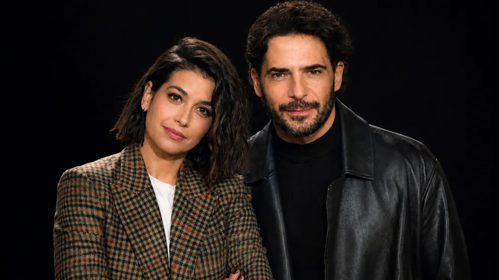 Giulia Michelini e l'amico Marco Bocci.