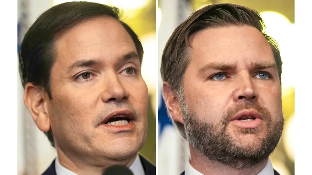 Finora né Marco Rubio (a sinistra) né JD Vance hanno dichiarato apertamente il loro interesse a succedere a Donald Trump.