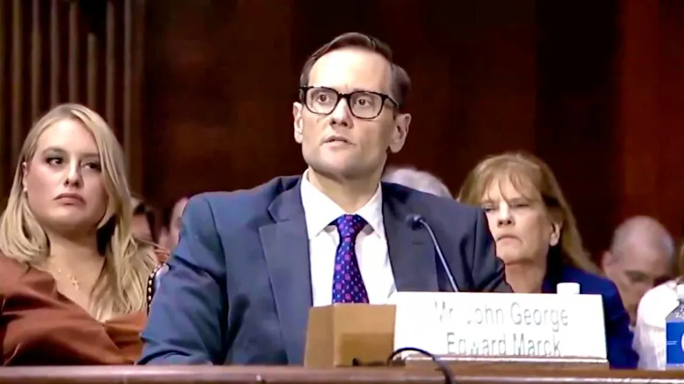 John Marck lors de son audition par la commission sénatoriale le 30 avril à Washington.