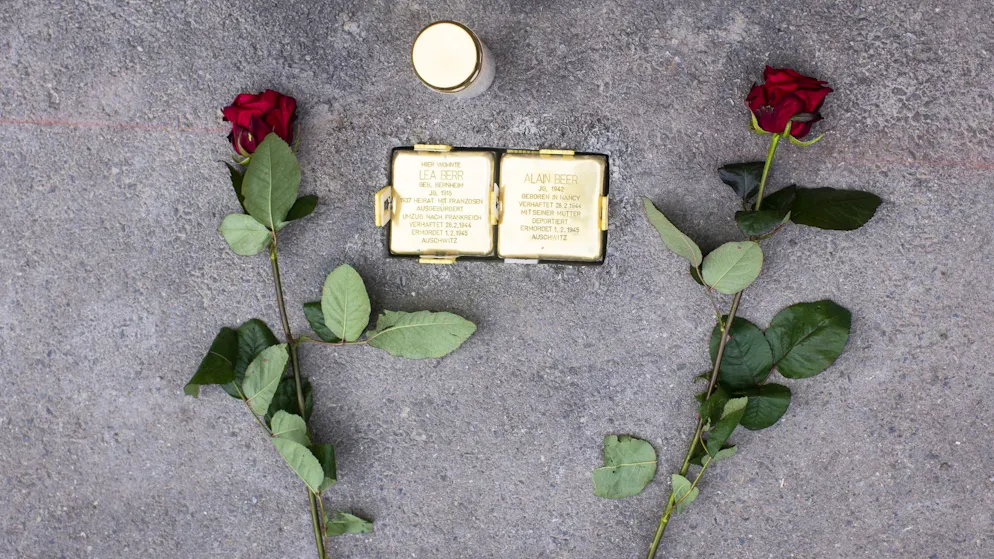 Bereits bestehende Stolpersteine in Zürich.