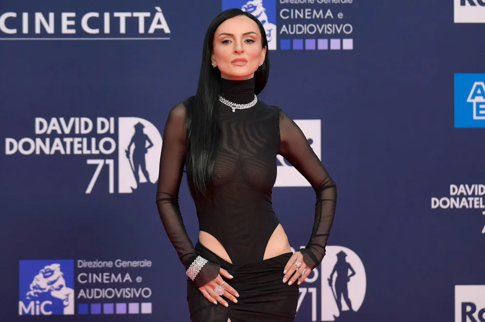 Arisa alla 71ª edizione dei Premi David di Donatello 2026 presso gli Studi Cinecittí di Roma il 6 maggio 2026.