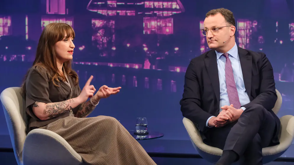 Linken-Fraktionschefin Heidi Reichinnek und Union-Fraktionschef Jens Spahn trafen am Mittwochabend bei «Maischberger» aufeinander.