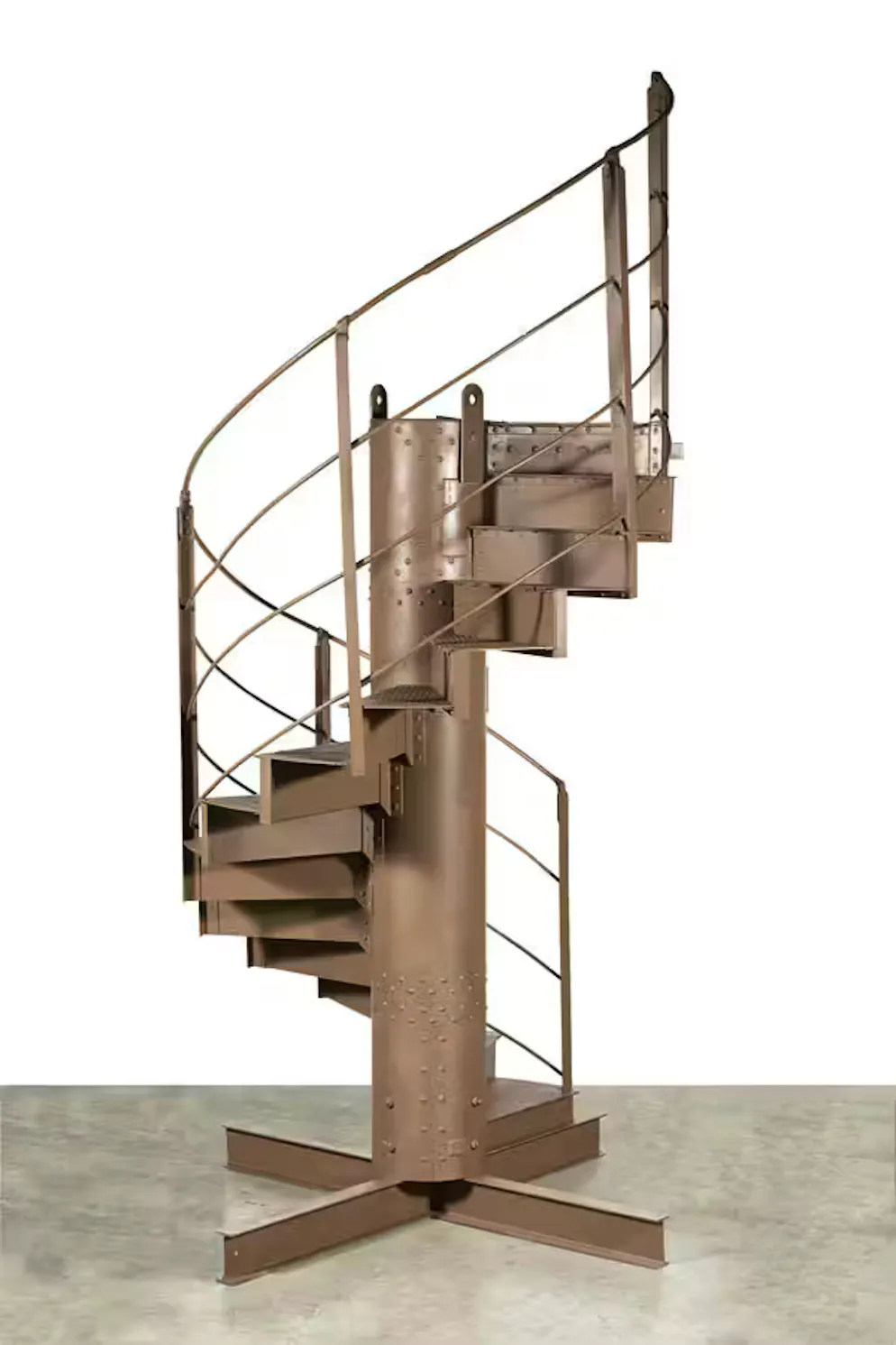 Teil der originalen Eiffelturm-Wendeltreppe von 1889 mit 14 Stufen, die einst den zweiten mit dem dritten Stock verband.