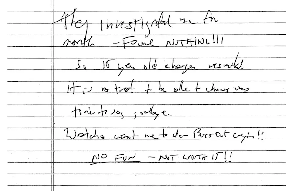 Judge releases note allegedly written by Epstein before his death
