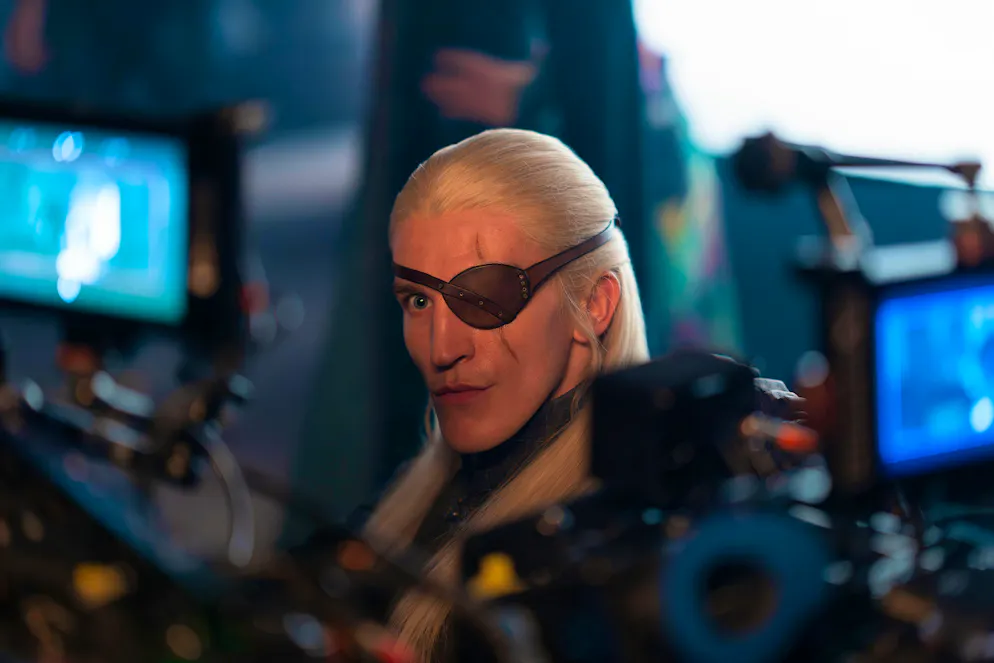 Photo gallery HOTD season 3. Aemond Targaryen, played by Ewan Mitchell, in the third season of "House of the Dragon".