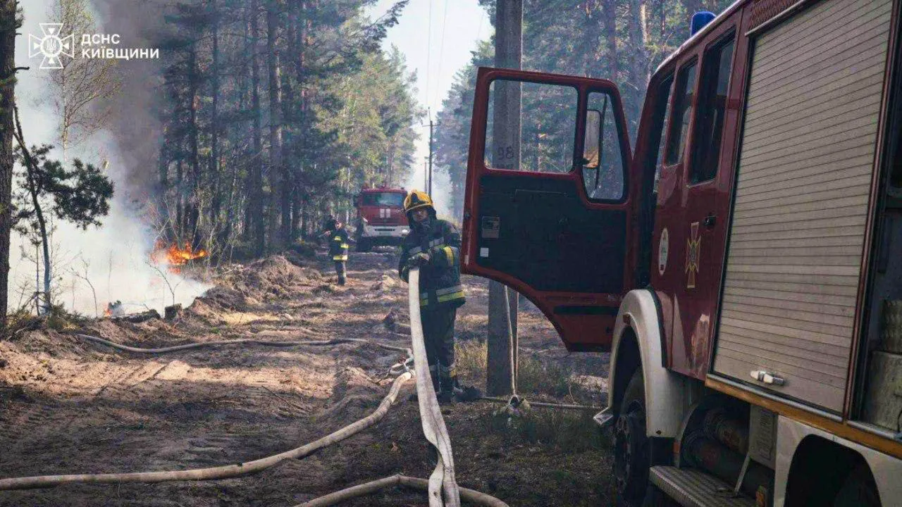 Ukraine. Waldbrand in Sperrzone um Tschernobyl