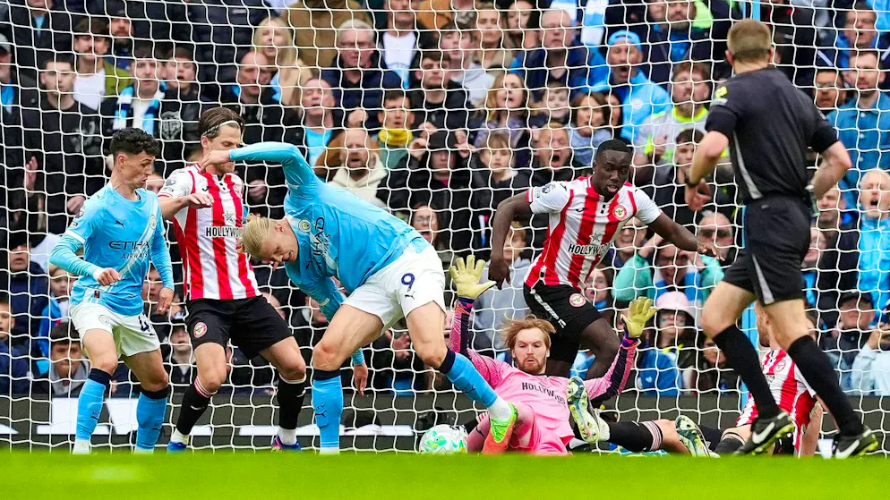 Erling Haaland poked the ball over the line with his heel in the 75th minute.