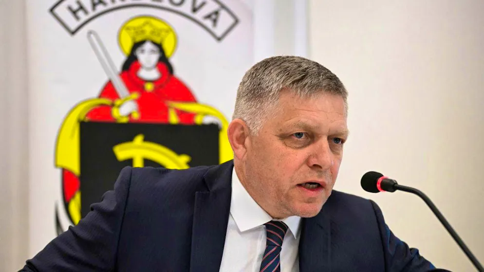 ARCHIVE - Robert Fico, Prime Minister of Slovakia, opens a government meeting. Photo: Radovan Stoklasa/TASR/dpa