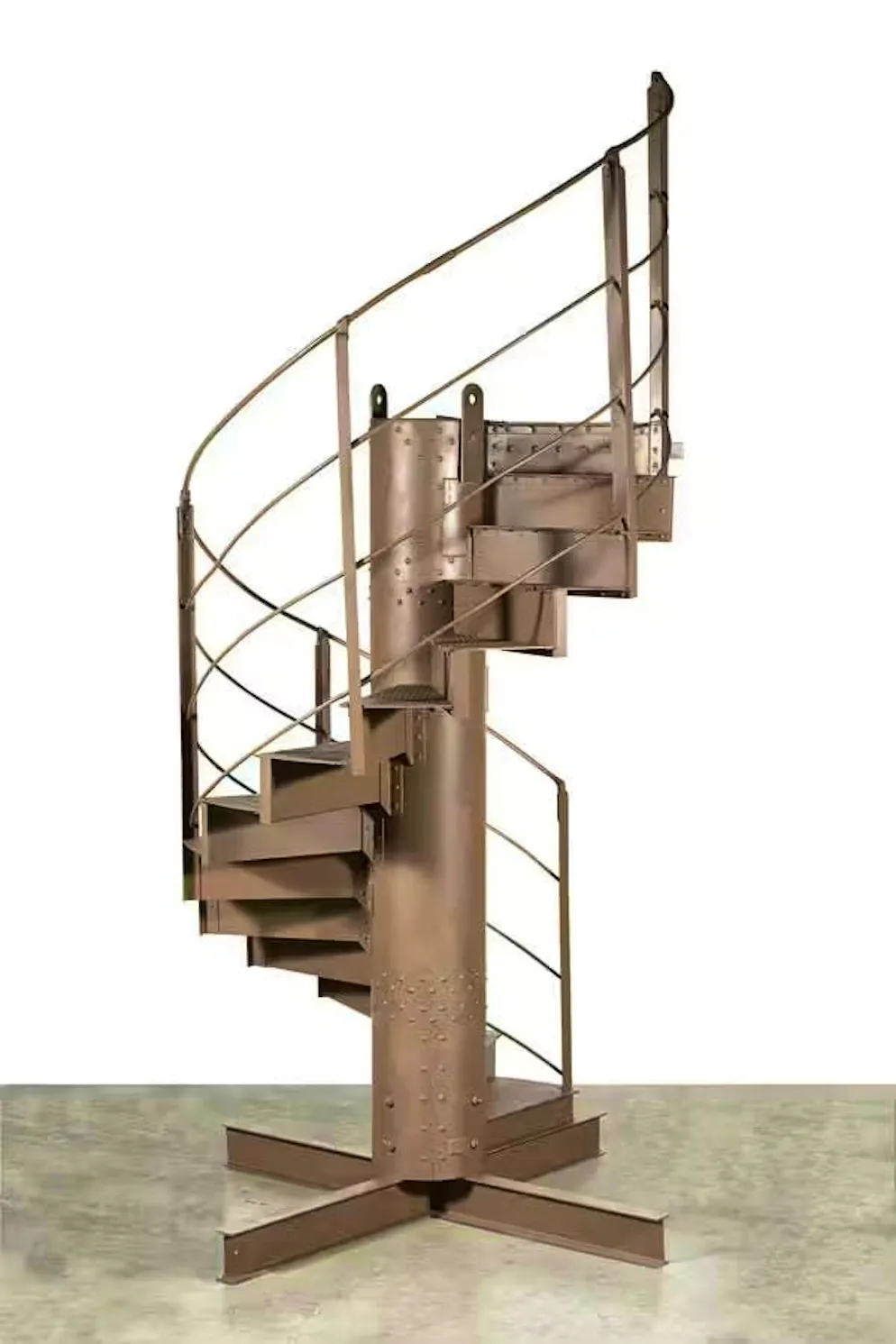 Part of the original Eiffel Tower spiral staircase from 1889 with 14 steps, which once connected the second and third floors.