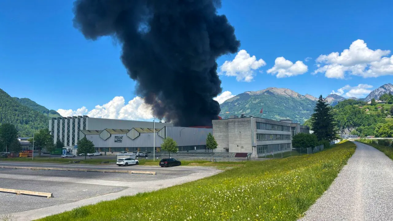 Fire, fire. Major fire at Netstal Maschinenfabrik in Näfels GL