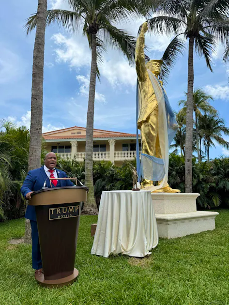 How the clergyman defends his blessing of the golden Trump statue